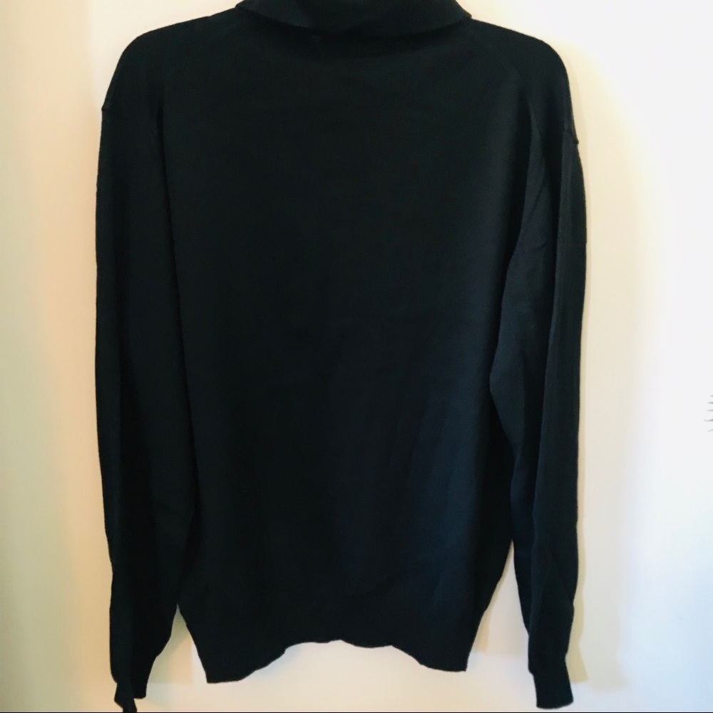 Men’s Lamberti Black 100% Wool Top Sweater Sz L - Picture 6 of 7